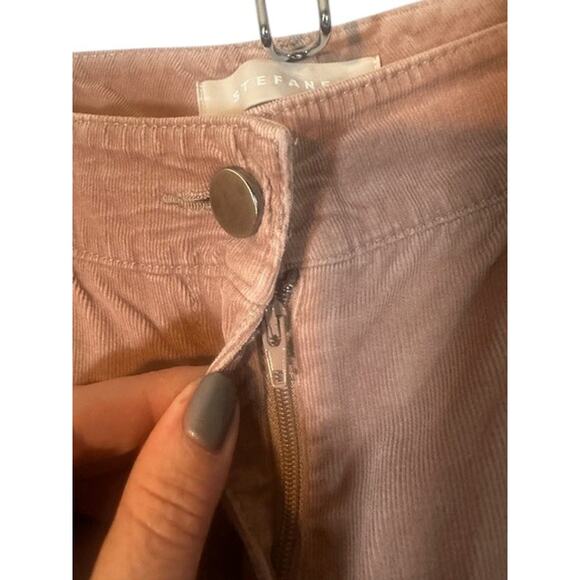 Stefanel Blush Pink Soft Velvet Feel Stretch Straight Leg Jeans Pants Women Sz 8 - Picture 4 of 13